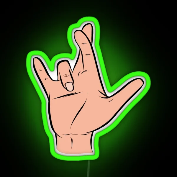 I Really Love You In ASL I RGB Neon Sign
