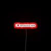 Reproductive Freedom Activism Symbol in Vibrant Red Neon Illumination