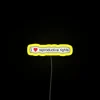 Reproductive Rights Awareness and Education with Vibrant Red Neon Sign