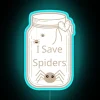 Vibrant Neon Wall Sign, Protecting Insects with Whimsical Love Message
