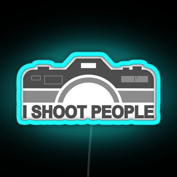 I Shoot People Photography Text RGB Neon Sign