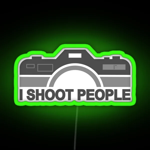 I Shoot People Photography Text RGB Neon Sign