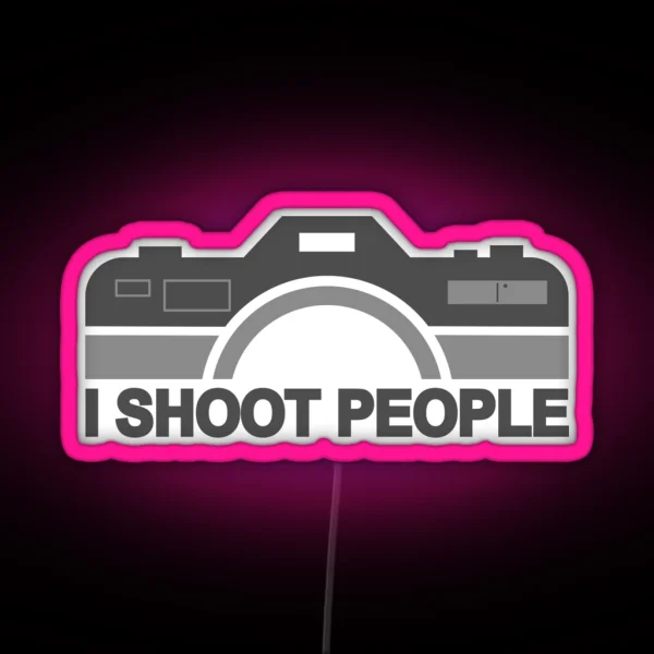 I Shoot People Photography Text RGB Neon Sign