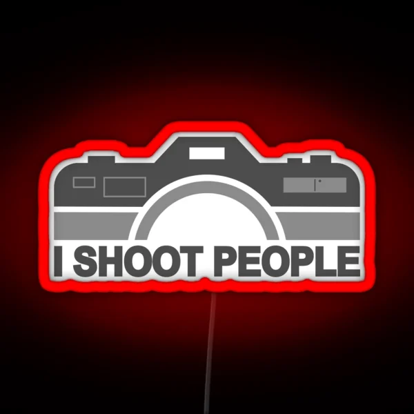 I Shoot People Photography Text RGB Neon Sign