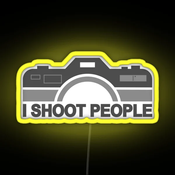 I Shoot People Photography Text RGB Neon Sign