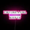 Vibrant RGB neon LED ski sign decor for girls bedrooms