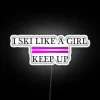 Fun Vibrant RGB Neon Sign for Ski Enthusiast's Home Decor Inspiration