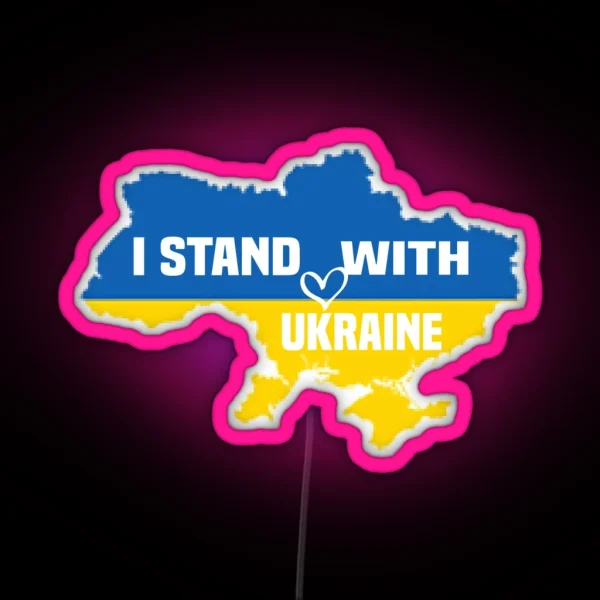 I Stand With Ukraine RGB Neon Sign