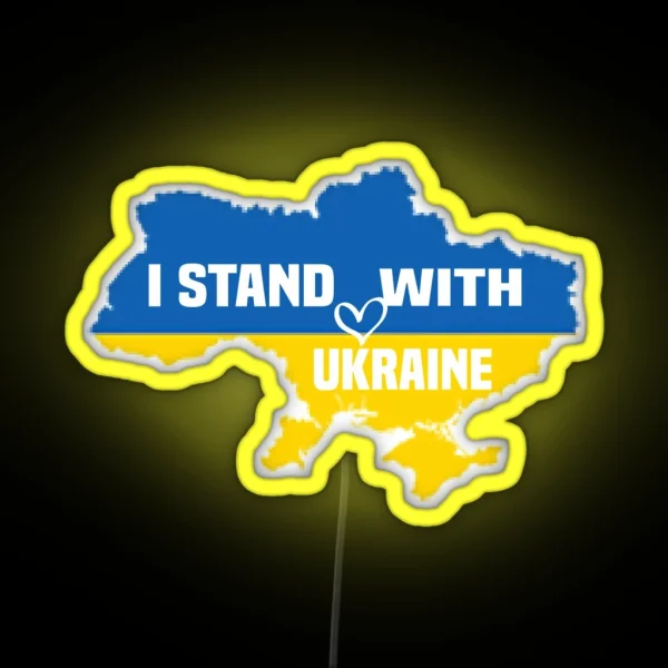 I Stand With Ukraine RGB Neon Sign