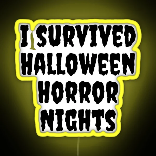 I Survived Halloween Horror Nights RGB Neon Sign