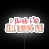 Glowing RGB LED neon sign with customizable color changing effect