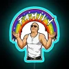 Vintage 'I've Got Family' Neon Sign Inspired by Fast & Furious Memes