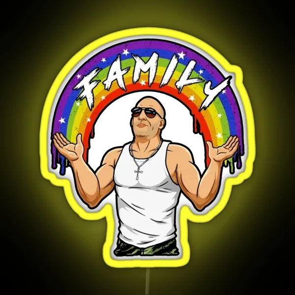 I Ve Got Family Dom Toretto Fast And Furious Meme RGB Neon Sign