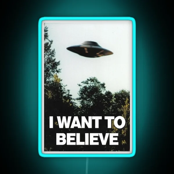 I Want To Believe RGB Neon Sign