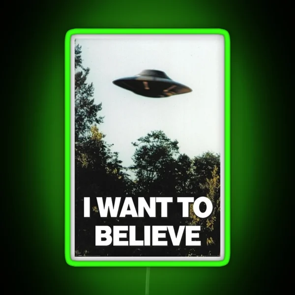 I Want To Believe RGB Neon Sign