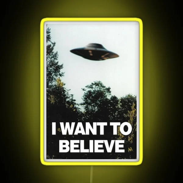 I Want To Believe RGB Neon Sign