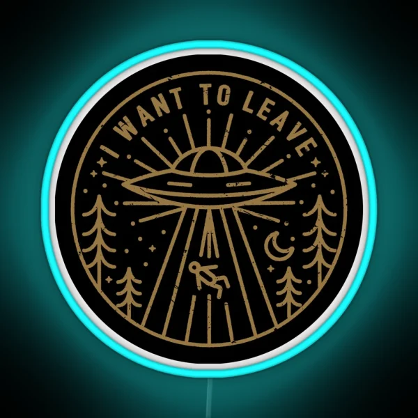 I Want To Leave Pocket RGB Neon Sign