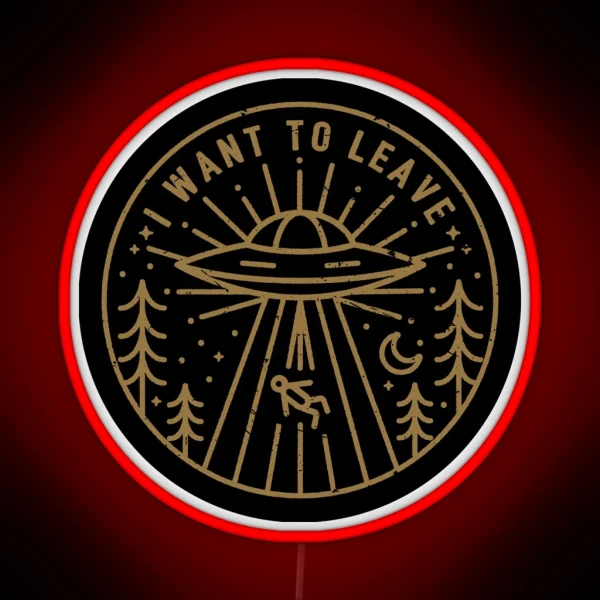 I Want To Leave Pocket RGB Neon Sign