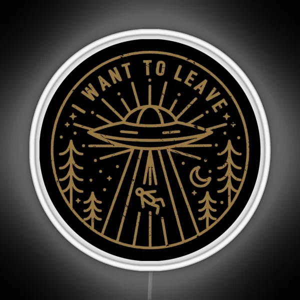 I Want To Leave Pocket RGB Neon Sign