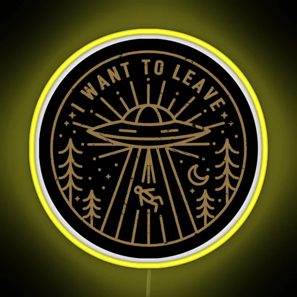 I Want To Leave Pocket RGB Neon Sign