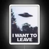 Escape monotony with this rebellious 'I Want to Leave' sign.