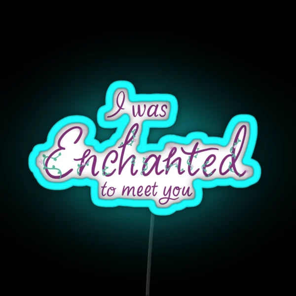 I Was Enchanted To Meet You RGB Neon Sign