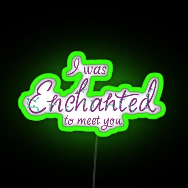 I Was Enchanted To Meet You RGB Neon Sign