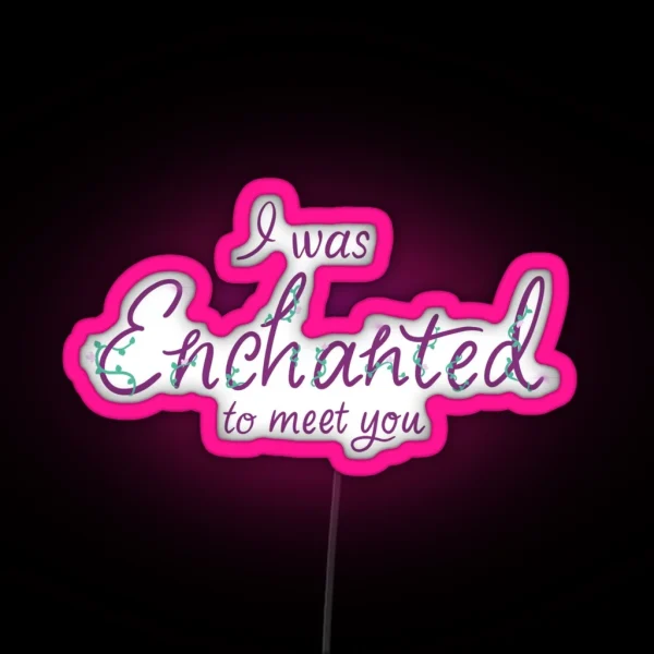 I Was Enchanted To Meet You RGB Neon Sign