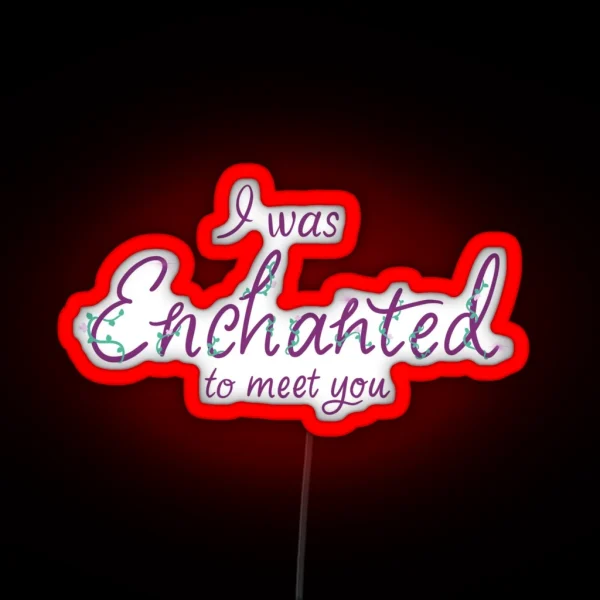 I Was Enchanted To Meet You RGB Neon Sign