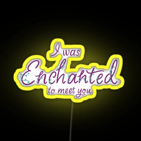 I Was Enchanted To Meet You RGB Neon Sign