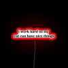 Cat lady pride meets sass in this neon motivational sign.