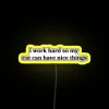 Personalized LED sign for cat lovers celebrating their feline companion.