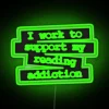 Neon book quote reading addiction support lifestyle RGB colorful decoration