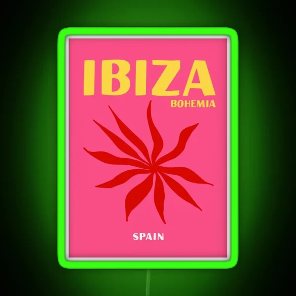 Ibiza Bohemia Print RGB Neon Sign
