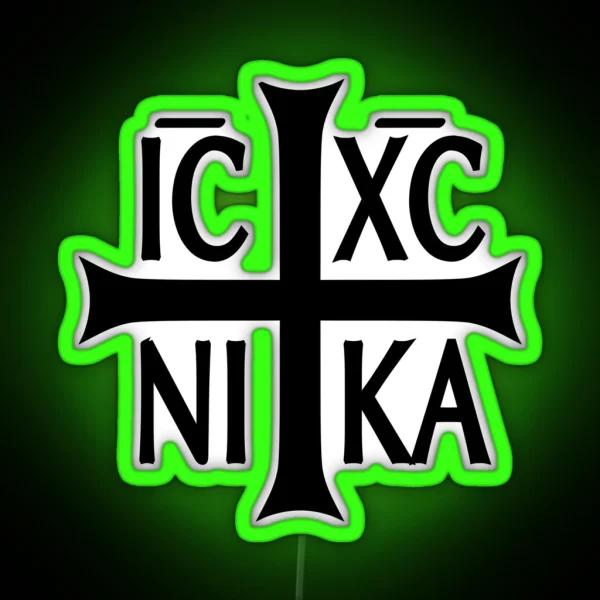 IC XC NIKA Cross Christian Orthodox RGB Neon Sign