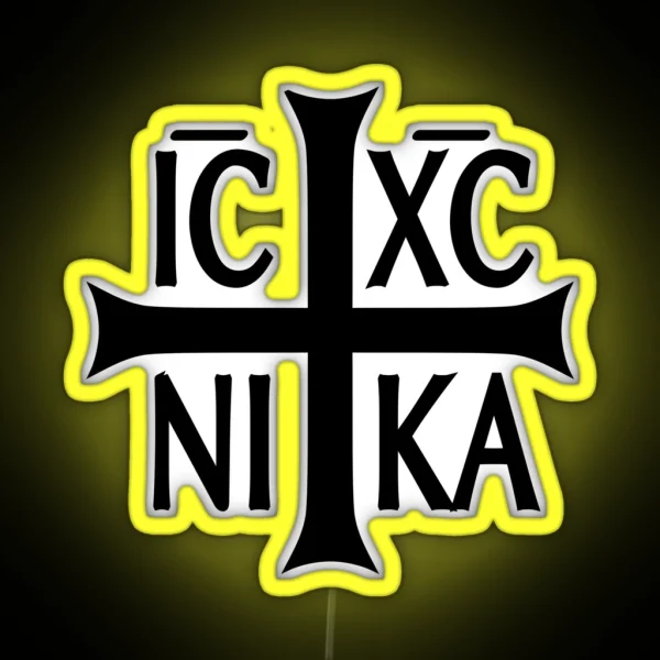 IC XC NIKA Cross Christian Orthodox RGB Neon Sign