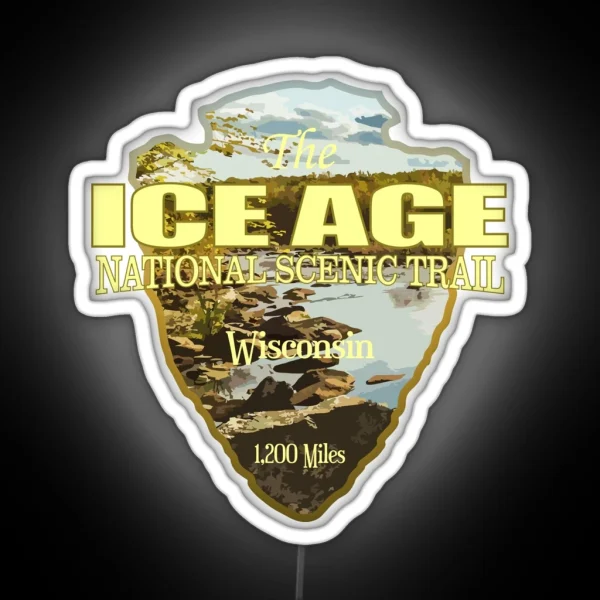 Ice Age Trail Arrowhead RGB Neon Sign