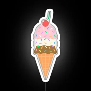 Ice Cream Cone RGB Neon Sign