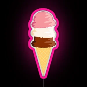 Ice Cream Cone RGB Neon Sign