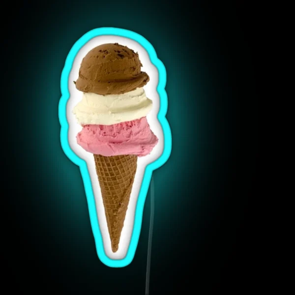 Ice Cream Cone RGB Neon Sign