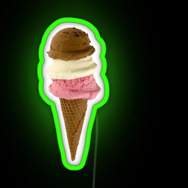 Ice Cream Cone RGB Neon Sign