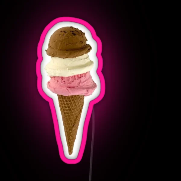 Ice Cream Cone RGB Neon Sign