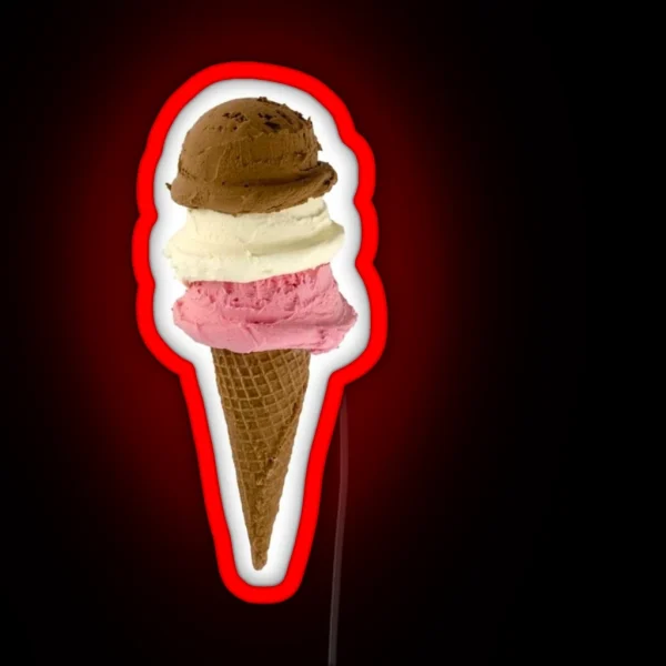 Ice Cream Cone RGB Neon Sign