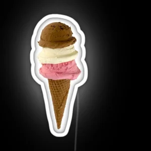 Ice Cream Cone RGB Neon Sign