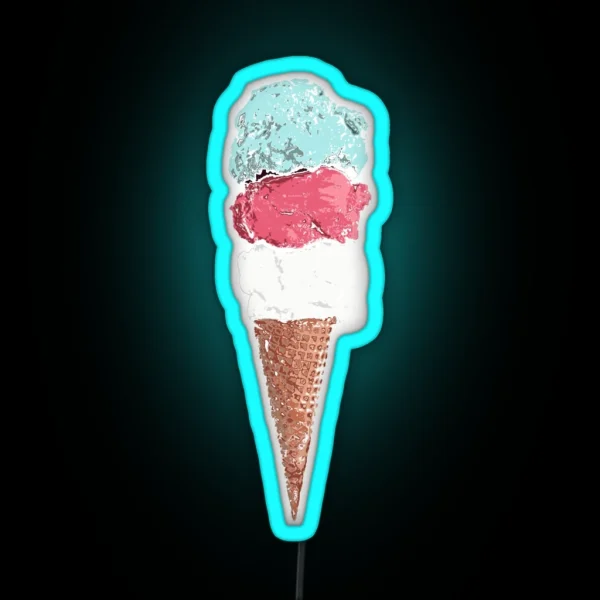 Ice Cream Cone RGB Neon Sign