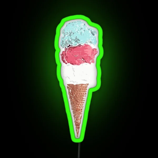 Ice Cream Cone RGB Neon Sign