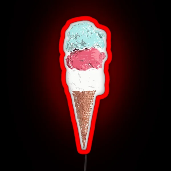 Ice Cream Cone RGB Neon Sign