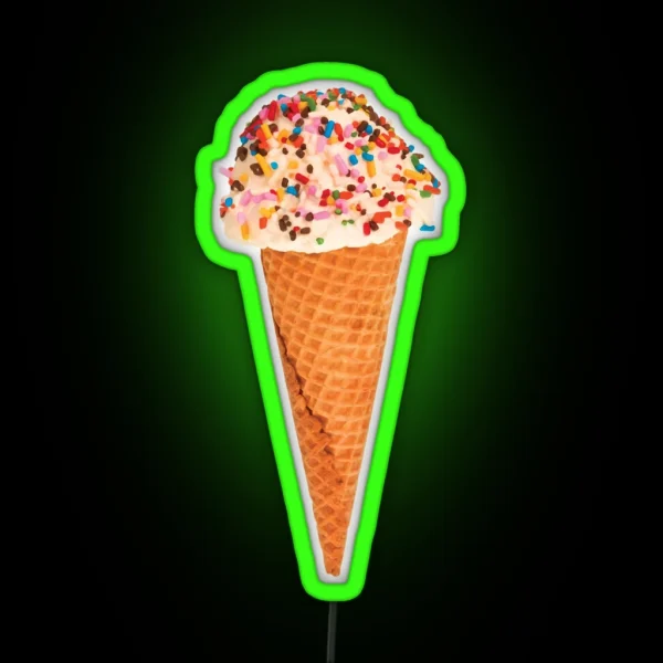 Ice Cream Cone RGB Neon Sign