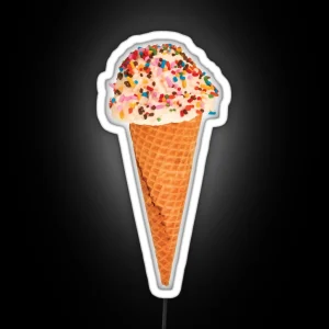 Ice Cream Cone RGB Neon Sign