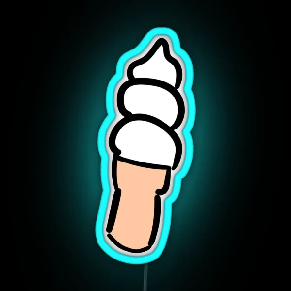 Ice Cream Cone RGB Neon Sign